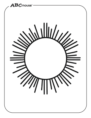 Free printable circle sun shape coloring pages from ABCmouse.com. 