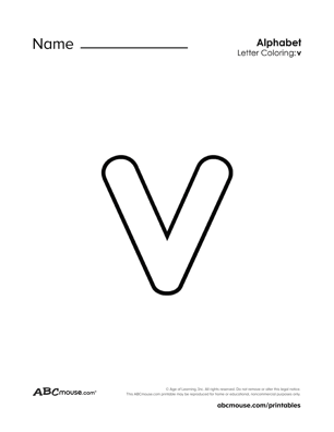 Free printable letter v worksheets from ABCmouse.com. 