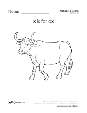 Free printable letter X worksheets for kids from ABCmouse.com. 