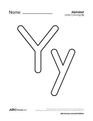 Free printable letter y worksheets from ABCmouse.com. 