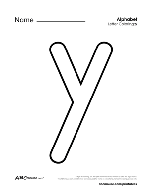 Free printable letter y worksheets from ABCmouse.com. 