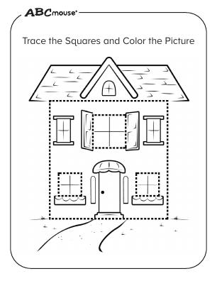 Free printable square coloring pages from ABCmouse.com. 