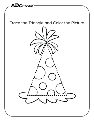 Free printable triangle coloring pages from ABCmouse.com. 