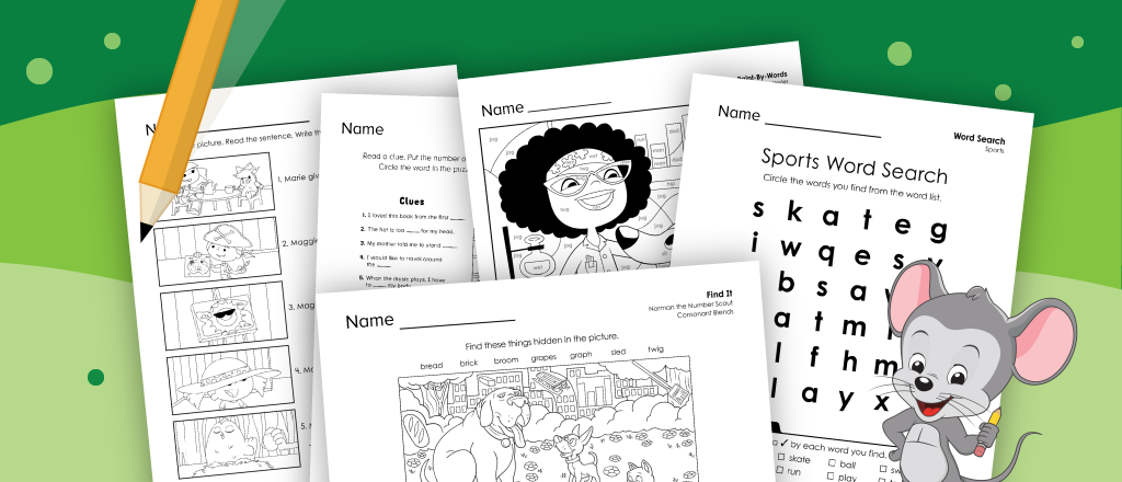 Vocabulary Worksheets for First Grade
