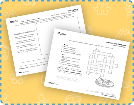 Free printable vocabulary worksheets for second graders from ABCmouse.com. 