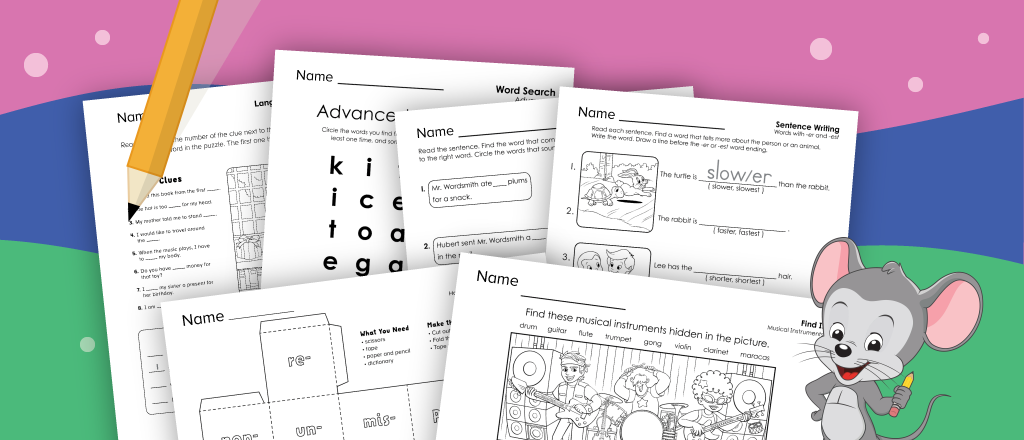 Second Grade Vocabulary Words Worksheets