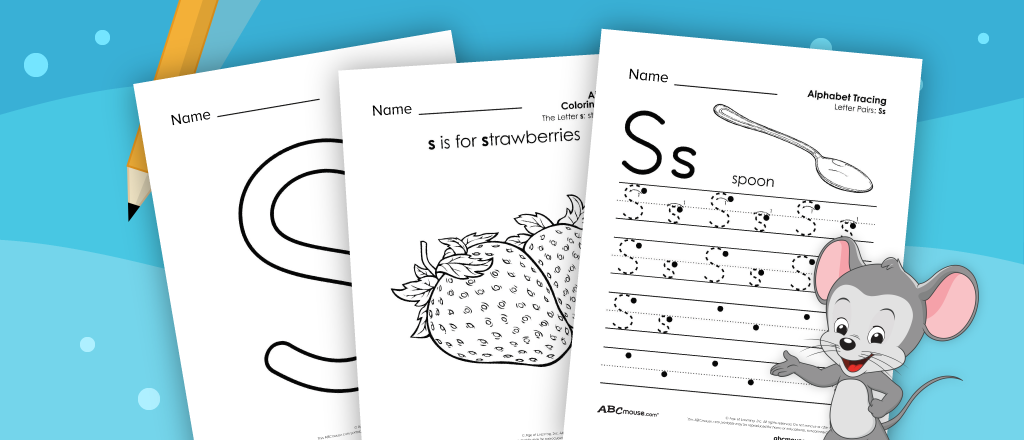 Free printable letter S worksheets from ABCmouse.com.