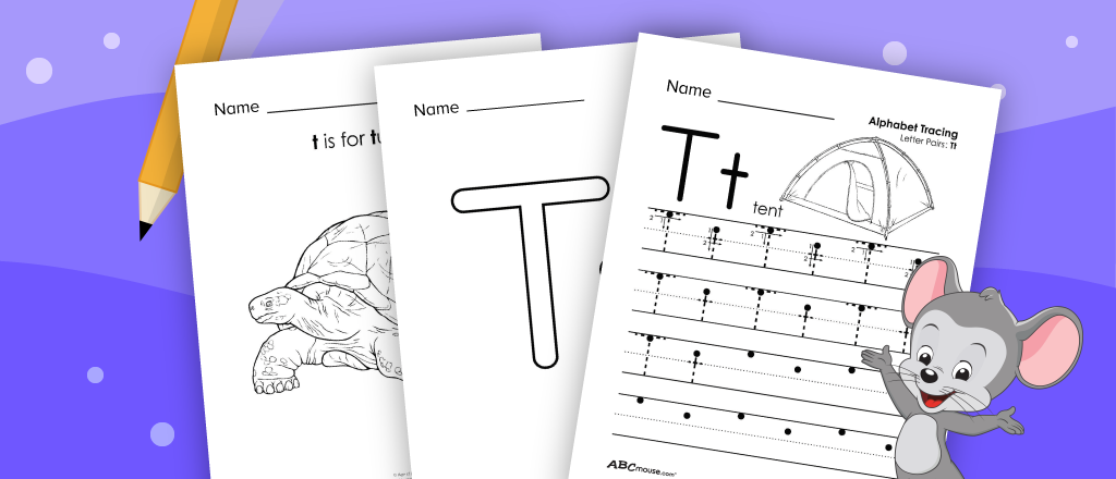 Free printable letter T worksheets from ABCmouse.com. 