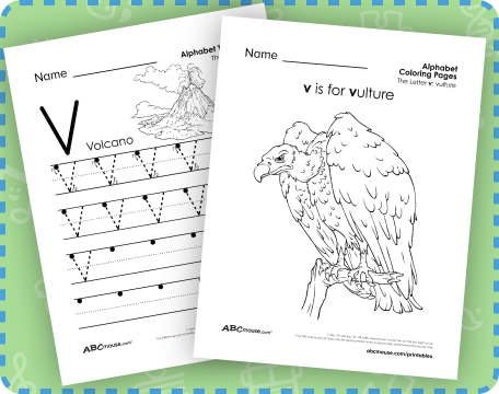 Free printable letter v worksheets from ABCmouse.com. 