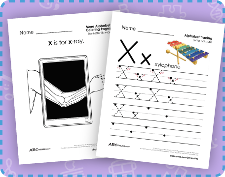 Free printable letter X worksheets for kids from ABCmouse.com. 