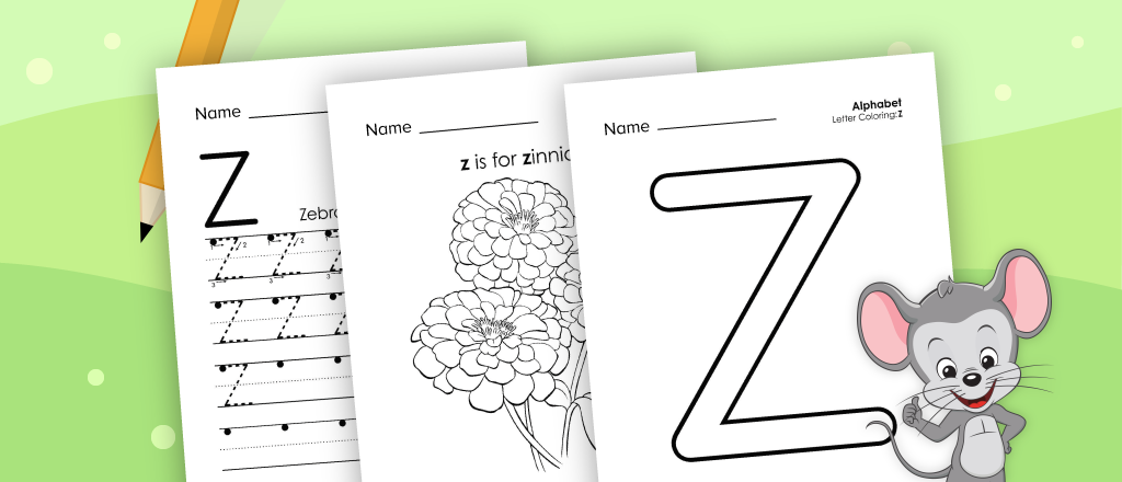 Free printable letter Z worksheets from ABCmouse.com. 