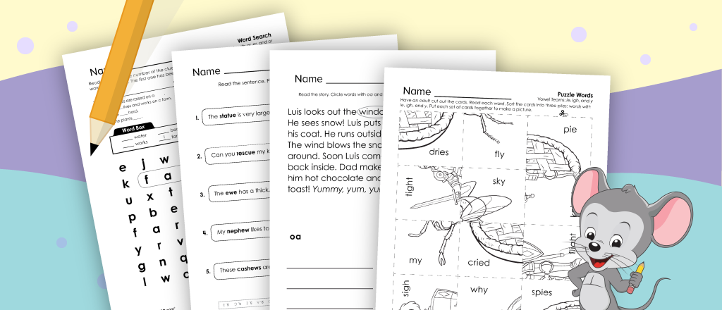 Vowel Worksheets for First Grade