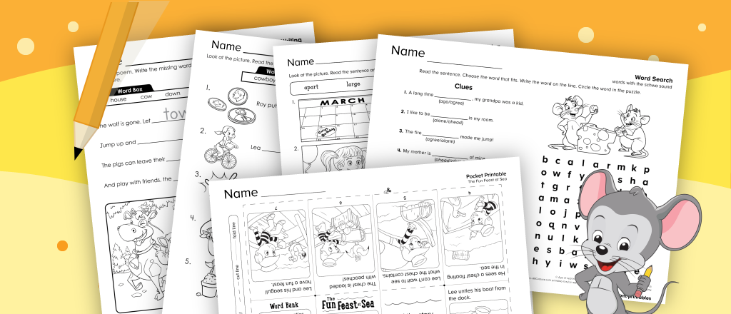 Free printable vowel practice worksheets from ABCmouse.com. 