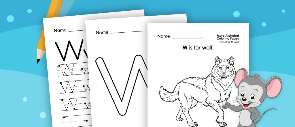 Free printable letter W coloring pages from ABCmouse.com. 