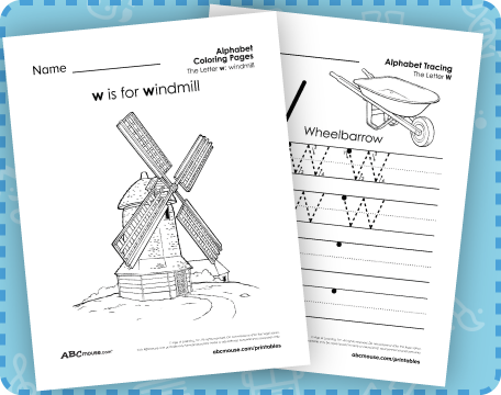 Free printable letter W coloring pages from ABCmouse.com. 