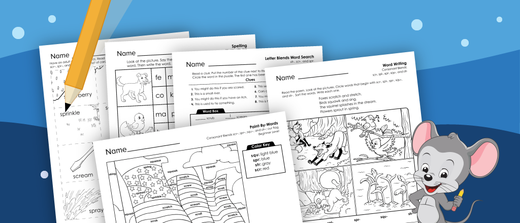 Free printable consonant blend worksheets for second grade. 