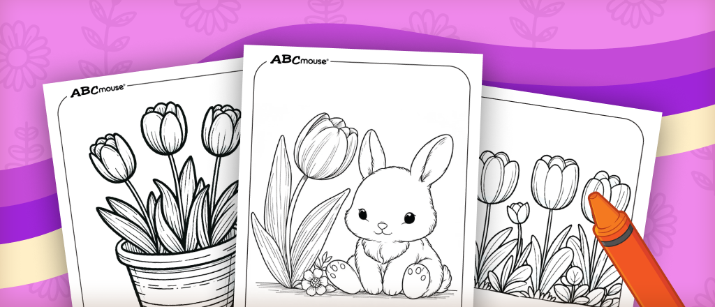 Tulip Coloring Pages ABCmouse