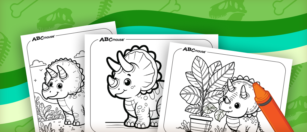 Triceratops Dinosaur Coloring Pages