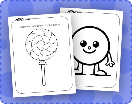 Free printable circle shape coloring pages from ABCmouse.com. 