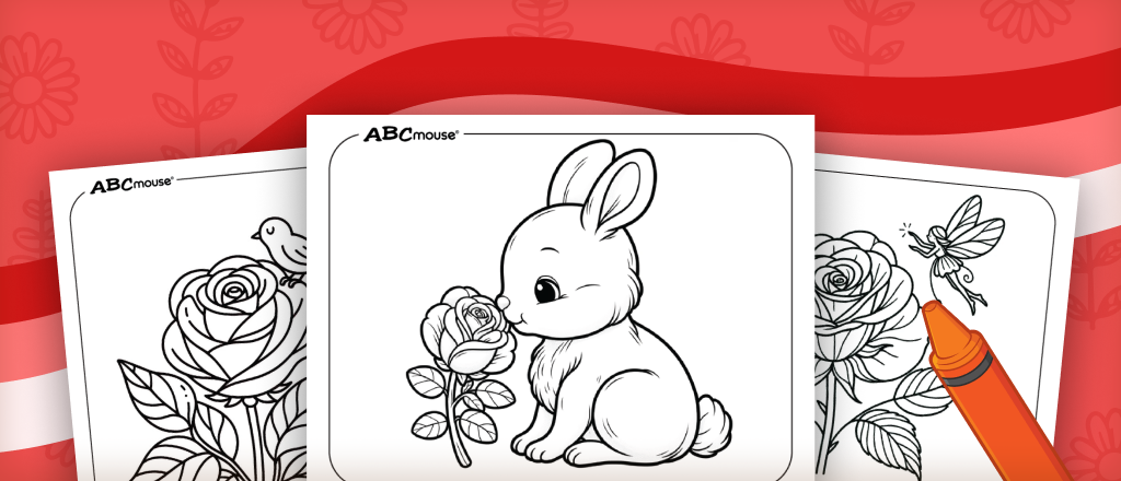Free printable Rose coloring pages for kids from ABCmouse.com. 