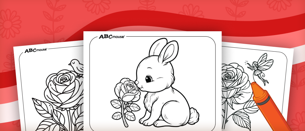 Free printable rose coloring pages for kids from ABCmouse.com. 