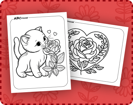 Free printable rose coloring pages for kids from ABCmouse.com. 