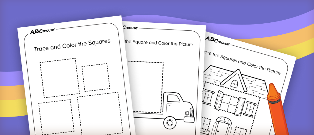 Free printable square coloring pages from ABCmouse.com. 