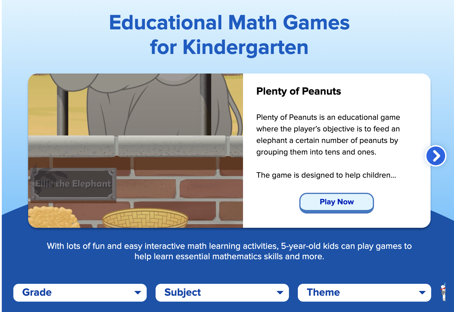 Educational math games for Kindergarten. 
