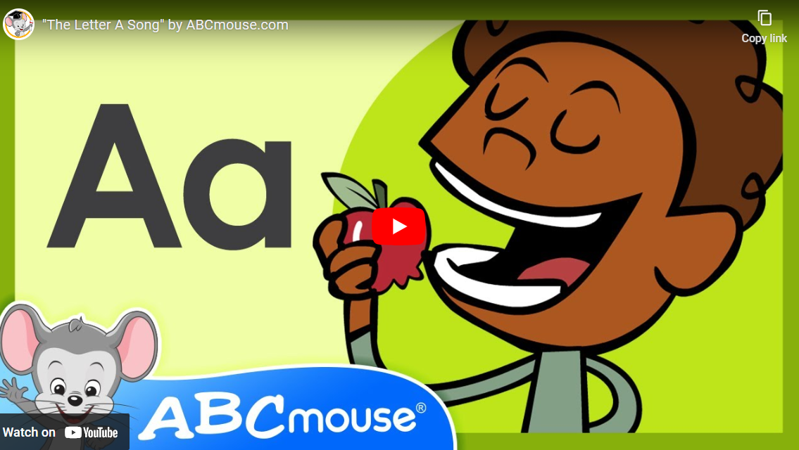 Letter A ABCmouse song. 