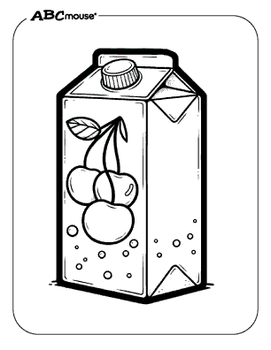 Free printable rectangle juice box coloring page from ABCmouse.com. 