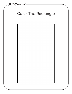 Free printable rectangle coloring page from ABCmouse.com. 