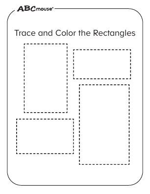Free printable rectangle coloring page from ABCmouse.com. 