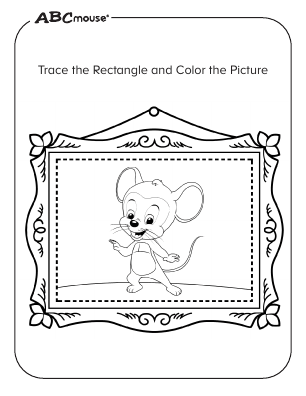Free printable rectangle frame coloring page from ABCmouse.com. 