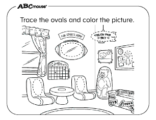 Free printable PDF oval coloring pages from ABCmouse.com. 