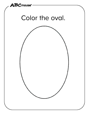 Free printable PDF oval coloring pages from ABCmouse.com. 