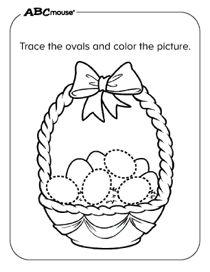 Free printable PDF oval coloring pages from ABCmouse.com. 