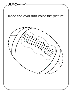 Free printable PDF oval coloring pages from ABCmouse.com. 