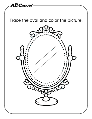 Free printable PDF oval coloring pages from ABCmouse.com. 