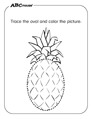 Free printable PDF oval coloring pages from ABCmouse.com. 