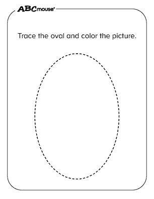 Free printable PDF oval coloring pages from ABCmouse.com. 