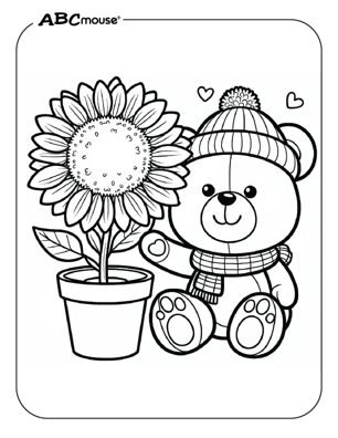 Free printable Sunflower coloring pages for kids from ABCmouse.com. 