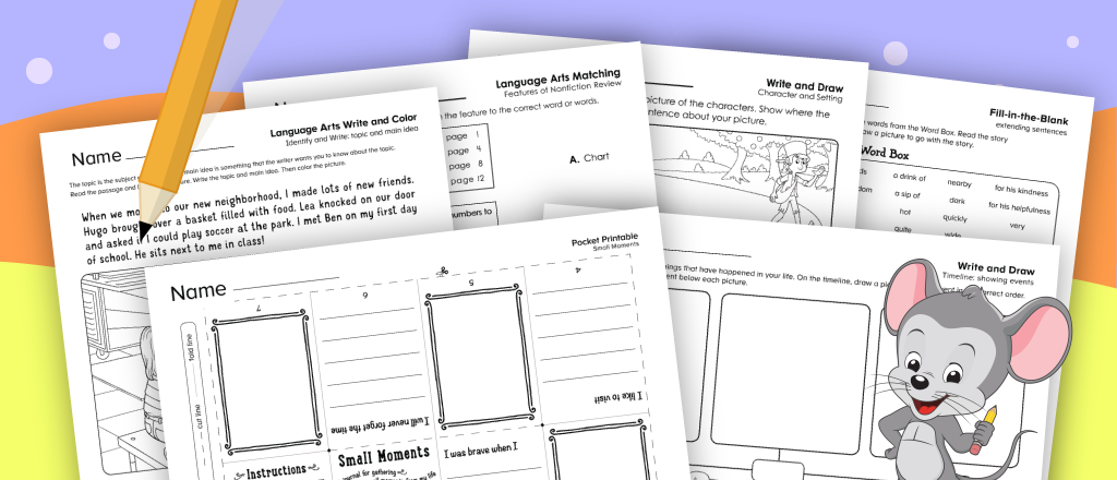 Free printable writing worksheets for second grade from ABCmouse.com. 