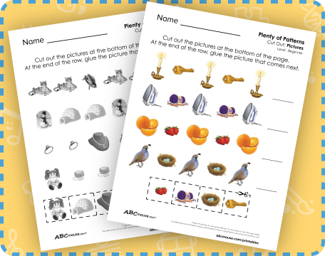 Free printable pattern worksheets from ABCmouse.com. 