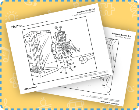 Free printable skip counting worksheets from ABCmouse.com. 