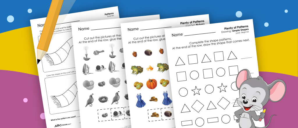 Free printable pattern worksheets from ABCmouse.com. 