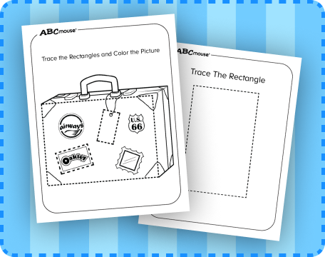 Free printable rectangle coloring pages for kids from ABCmouse.com. 