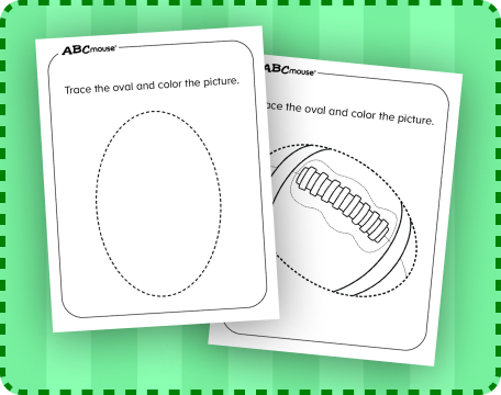 Free printable oval coloring pages for kids from ABCmouse.com. 