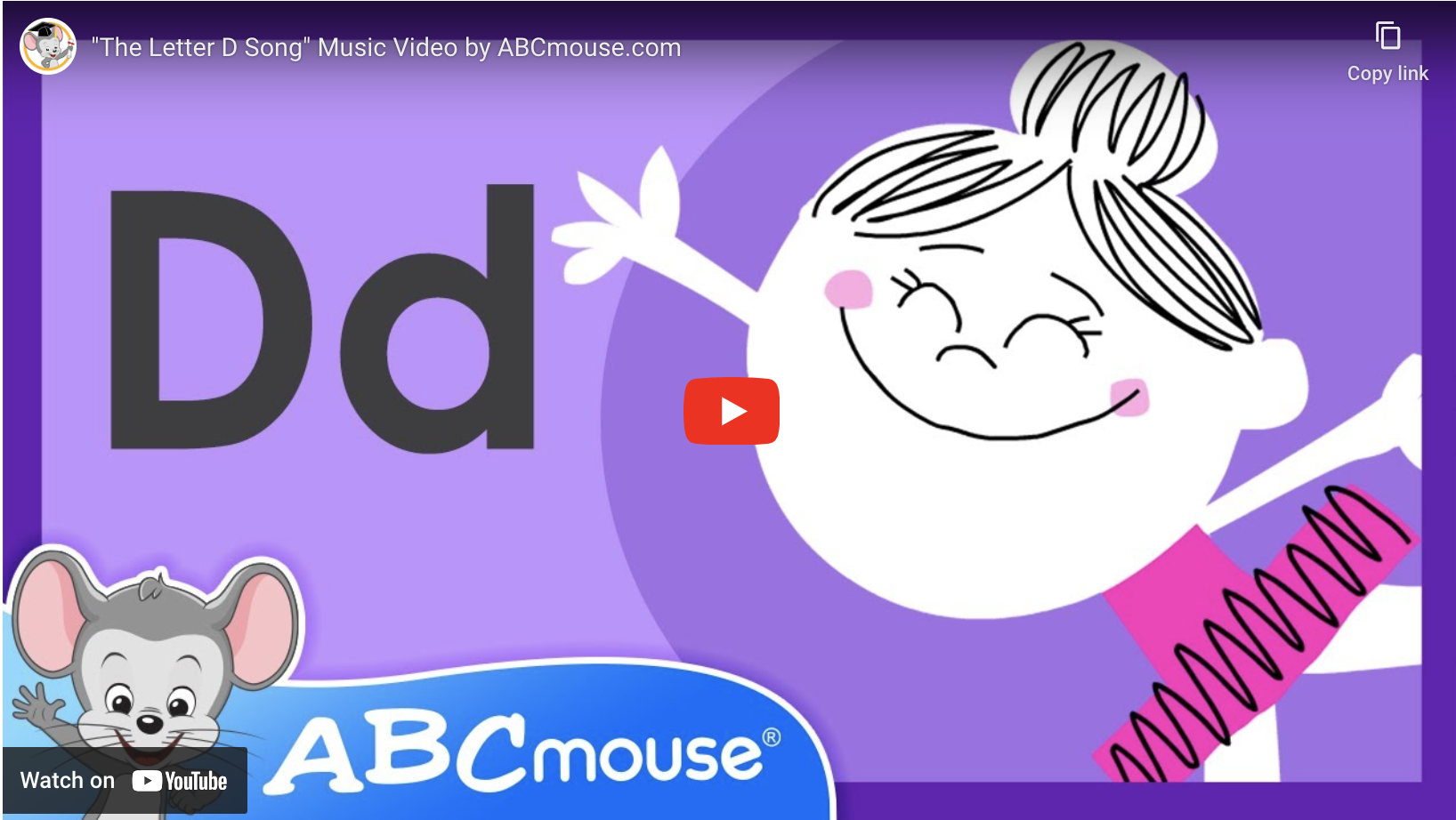 Letter D song from ABCmouse.com. 