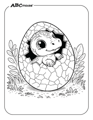 Free printable Tyrannosaurus Rex dinosaur coloring pages for kids from ABCmouse.com. 