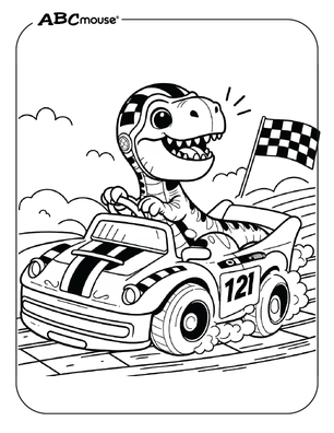 Free printable Tyrannosaurus Rex dinosaur coloring pages for kids from ABCmouse.com. 